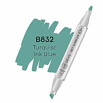 Маркер двухсторонний Turquoise Ink Blue - Бирюзово-чернильно-синий, B832, 99 IDEAS Маркер двухсторонний Turquoise Ink Blue - Бирюзово-чернильно-синий, B832, 99 IDEAS