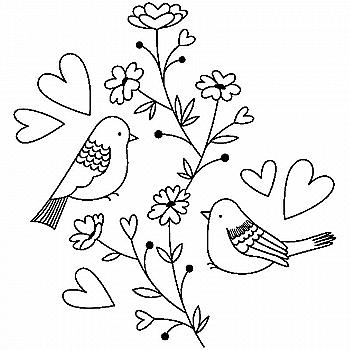 Штамп 11*9 см Птахи та серця, ARTHF935 ТМ "Artemio"