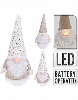 Прикраса новорічна Фігурка "Гном з LED-носом" 84 см, біло-червоний (2 види в асорт.), AQS000510 Прикраса новорічна Фігурка "Гном з LED-носом" 84 см, біло-червоний (2 види в асорт.), AQS000510