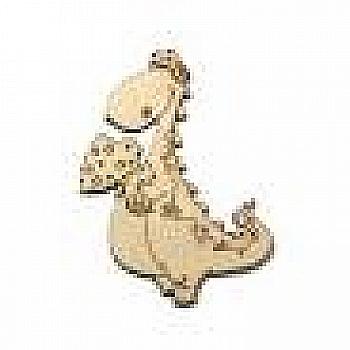 Заготівка-магніт дерев`яна "Діноневеста", 60*90мм, ZS190 Заготівка-магніт дерев`яна "Діноневеста", 60*90мм, ZS190