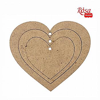 Набор заготовок Три сердца, ДВП, 10*11,6 см, Rosa Talent Набор заготовок Три сердца, ДВП, 10*11,6 см, Rosa Talent