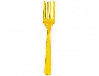 Вилка пласт Желтая 10 шт 1502-3143