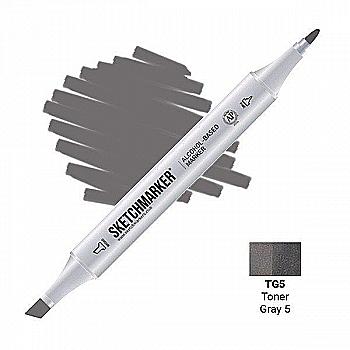 Маркер SKETCHMARKER, 2 пера: долото и тонкое, Toner Gray 5 - Тонированный серый 5, SM-TG5 Маркер SKETCHMARKER, 2 пера: долото и тонкое, Toner Gray 5 - Тонированный серый 5, SM-TG5
