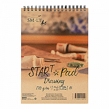 Альбом для малюнку на спіралі Star T A5, 170 г/м², 20 арк, Smiltainis Альбом для малюнку на спіралі Star T A5, 170 г/м², 20 арк, Smiltainis