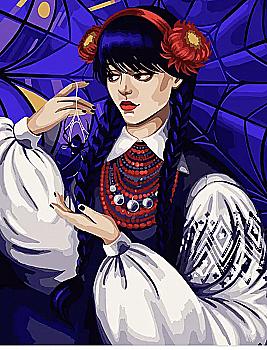 Набір для розпису по номерах 40*50 см "Українська чаклунка", 954465 Santi