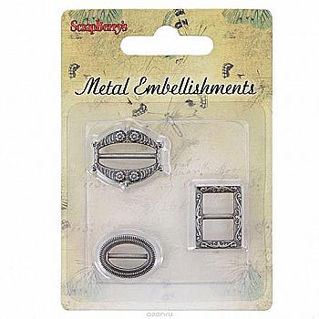 Набір застібок, античне срібло