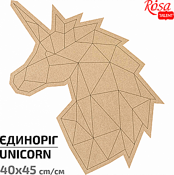 Основа для декорирования панно-мозаика "Единорог" 2, МДФ, 40*45 см, Rosa Talent Основа для декорирования панно-мозаика "Единорог" 2, МДФ, 40*45 см, Rosa Talent