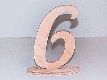 Заготівка Цифра "6" на підставці, 0846 Заготівка Цифра "6" на підставці, 0846