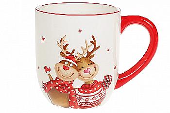 Кружка керамічна "Новорічні Олені" 550 мл, DM711-X Кружка керамічна "Новорічні Олені" 550 мл, DM711-X