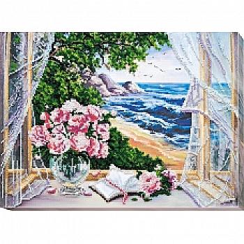 Набір для вишивки бісером "Вид на море", AB-537 Набір для вишивки бісером "Вид на море", AB-537