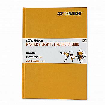 Скетчбук SKETCHMARKER В5 44 л., 180 г/м², желтый, MGLHM/MYELL Скетчбук SKETCHMARKER В5 44 л., 180 г/м², желтый, MGLHM/MYELL