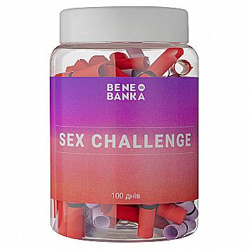 Баночка з записками "Sex Challenge" 18+ (у) BB08UA, ТМ "Bene Banka" Баночка з записками "Sex Challenge" 18+ (у) BB08UA, ТМ "Bene Banka"