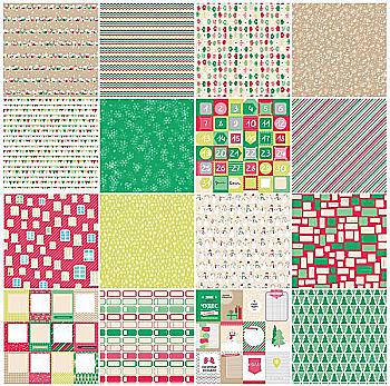 Набор бумаги для скрапбукингу 30,5*30,5 см 180 гр/м Зимние каникулы, 9 л