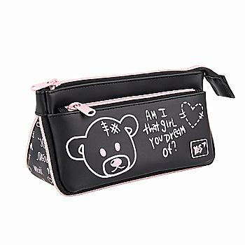 Пенал м`який YES PH-16-2 "Bear", 2 відділення, 533232