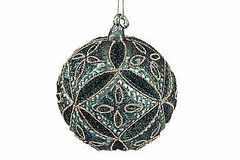 Куля ялинкова 10 см, морський зелений, 118-750