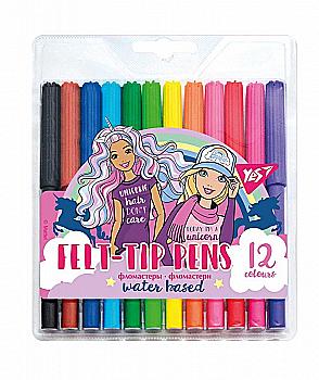 Фломастеры 12 цв. "Barbie", 650435 Фломастеры 12 цв. "Barbie", 650435