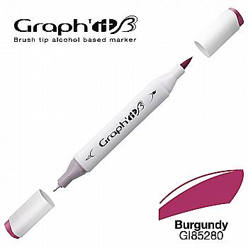 Маркер двосторонній Brushmarker, Бургундія (червоний винний 5280), GI85280 Graph`it Маркер двосторонній Brushmarker, Бургундія (червоний винний 5280), GI85280 Graph`it