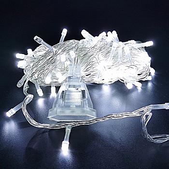 Электрогирлянда светодиодная нить 5 м, 100 LED, холодный белый, мерцание, 973763 Электрогирлянда светодиодная нить 5 м, 100 LED, холодный белый, мерцание, 973763