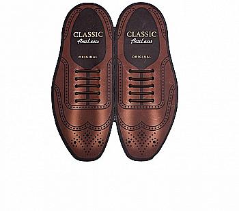 Силіконові антишнурки AntiLaces Classic, 40 мм, 10 шт, коричневі Силіконові антишнурки AntiLaces Classic, 40 мм, 10 шт, коричневі