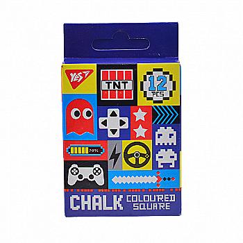 Крейда кольорова 12 шт,квадратна "Play", 400367