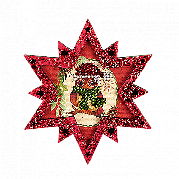 Ялинкова іграшка дерев`яна для вишивання бісером, FLE-002 Ялинкова іграшка дерев`яна для вишивання бісером, FLE-002