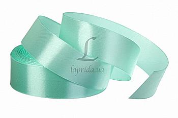 Лента атлас бирюзовая 25 мм-23 м (181), 58-1589