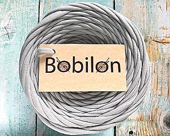 Пряжа трикотажна Bobilon Mini (5-7 мм), срібло Пряжа трикотажна Bobilon Mini (5-7 мм), срібло