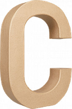Заготівка з пап`є-маше Літера "C" 5*22*30 см, AC396O ТМ "Clairefontaine"