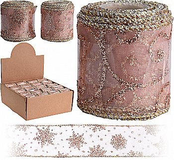 Стрічка декоративна 3 м*3,8 см, мідна (2 види в асорт.), XX1852070