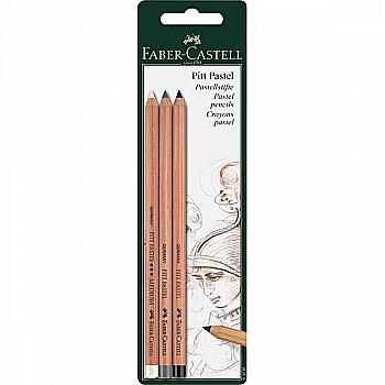Набор пастельных карандашей Pitt Pastel 3 шт. в блистере, 112795 Faber-Castell Набор пастельных карандашей Pitt Pastel 3 шт. в блистере, 112795 Faber-Castell