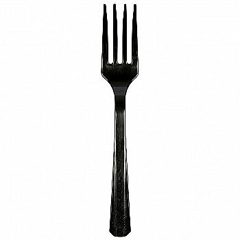Вилка пластиковая "Black" 20 ед, чёрная, 1502-3242
