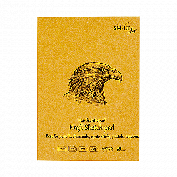 Блокнот-склейка для эскизов А5 Authentic (Kraft), 60 л. (90 г/м2), коричневая бумага, Smiltainis Блокнот-склейка для эскизов А5 Authentic (Kraft), 60 л. (90 г/м2), коричневая бумага, Smiltainis