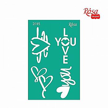 Трафарет самоклеящийся 13*20 см №2015 Love, Rosa Talent Трафарет самоклеящийся 13*20 см №2015 Love, Rosa Talent