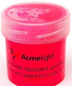 Краска для боди-арта флуоресцентная, 20 мл, розовая, AcmeLight Краска для боди-арта флуоресцентная, 20 мл, розовая, AcmeLight