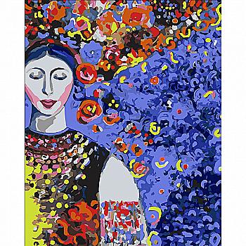 Набір для розпису по номерах 40*50 см "Чарівна українка", 954253 Santi