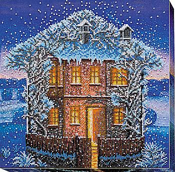 Набір для вишивки бісером "Зимова ніч", AB-546 Набір для вишивки бісером "Зимова ніч", AB-546