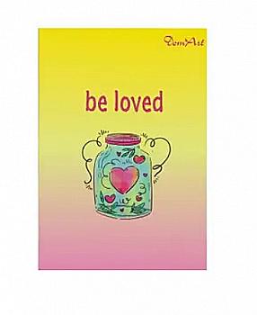 Блокнот A5 80 арк "Be Loved" в асорт., кольорова клітинка, DomArt Блокнот A5 80 арк "Be Loved" в асорт., кольорова клітинка, DomArt