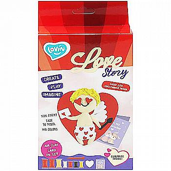 Набір для ліплення з повітряним пластиліном Love story "Купідон", 70123 Набір для ліплення з повітряним пластиліном Love story "Купідон", 70123