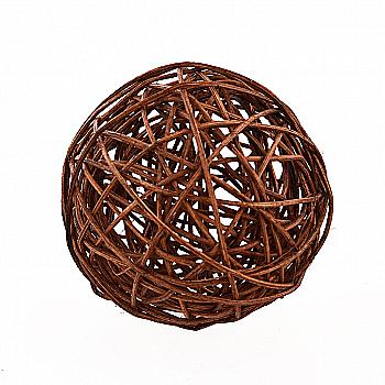 Шар ротанговый коричневая, d-10 см, 973320