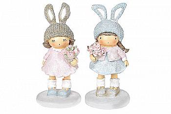 Фигурка декоративная "Девочка в шапке с ушками" 13,5 см, 831-810