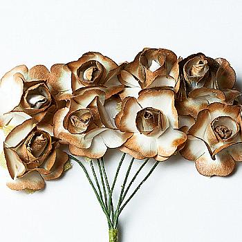 Набор розочек золотые 25 мм, 12 шт HY0010018522-1