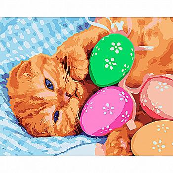 Набір для розпису по номерах 40*50 см "Руде сонечко", 953960