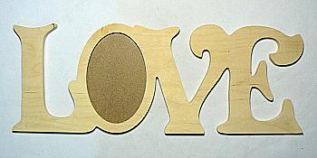 Заготовка деревянная декупажная Фоторамка "Love", 0468