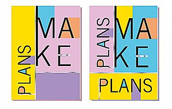 Зошит А5 80 арк. кл, інтегр. палітурка "Make Plans", WB-6475 Зошит А5 80 арк. кл, інтегр. палітурка "Make Plans", WB-6475