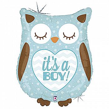 Куля повітряна Фігура Сова "Це хлопчик" Ф, 3207-1257 Куля повітряна Фігура Сова "Це хлопчик" Ф, 3207-1257
