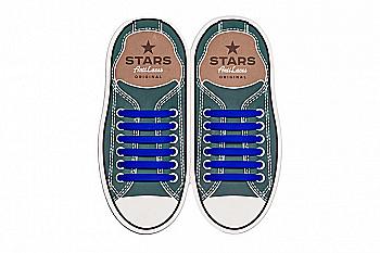 Силіконові антишнурки AntiLaces Stars, 56,5 мм, 12 шт, сині Силіконові антишнурки AntiLaces Stars, 56,5 мм, 12 шт, сині