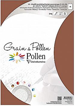 Заготовка д/открыток сложенная зернистая Pollen 148,5*210 мм/210 г, Pottery/Глиняный, 23947C Заготовка д/открыток сложенная зернистая Pollen 148,5*210 мм/210 г, Pottery/Глиняный, 23947C