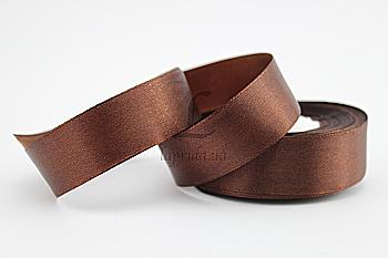 Лента атлас 25 мм-23 м, 32 шоколад, 5-1343