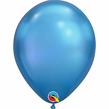 Кулька повітряна 7" хром блакитний "Chrome Blue", 3102-0497