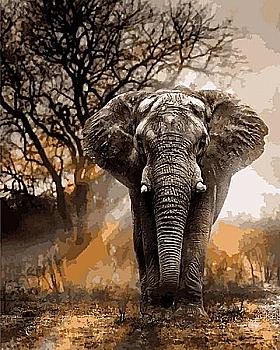 Картина по номерам 40*50 см "Слон", 953945